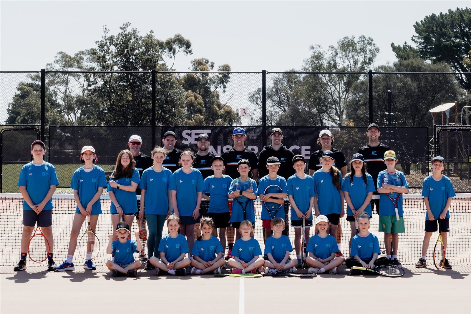 Junior coaching session at Mt Eliza Tennis Club